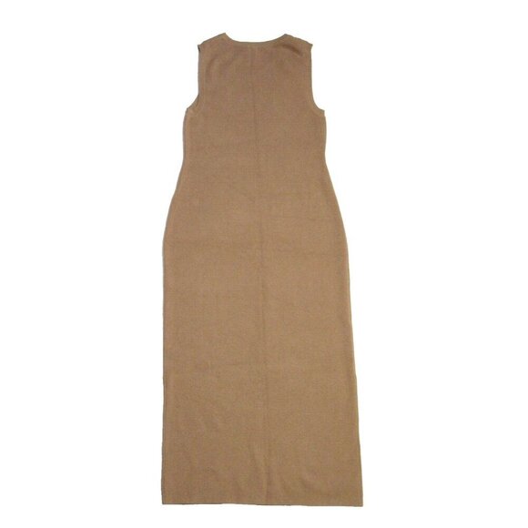 NWT JENNI KAYNE Sleeveless Midi in Camel Cotton & Cashmere Blend Sweater Dress L - Picture 6 of 6